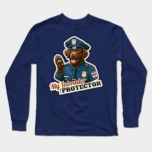 Labrador Retriever Police Long Sleeve T-Shirt